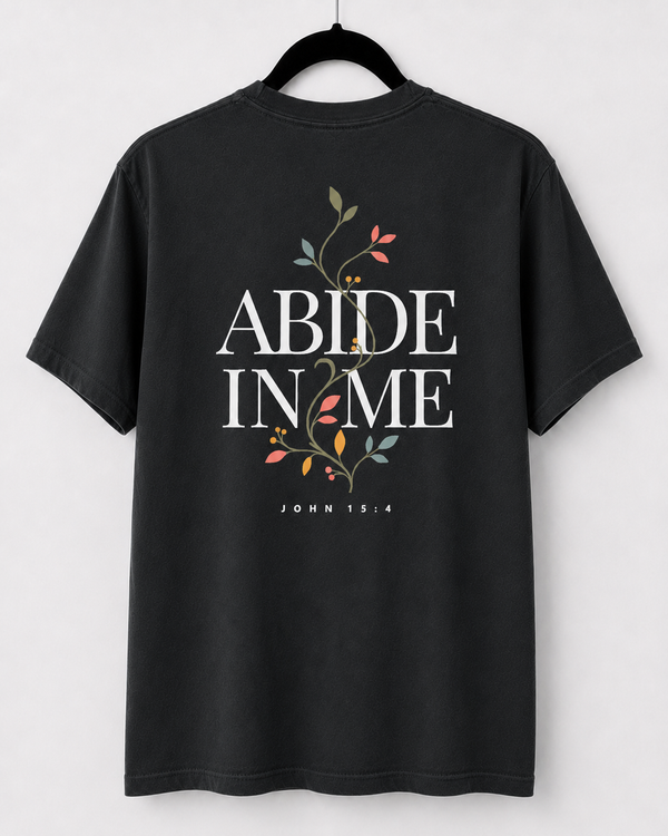 Black Abide in Me back design [pair|black|back|2]