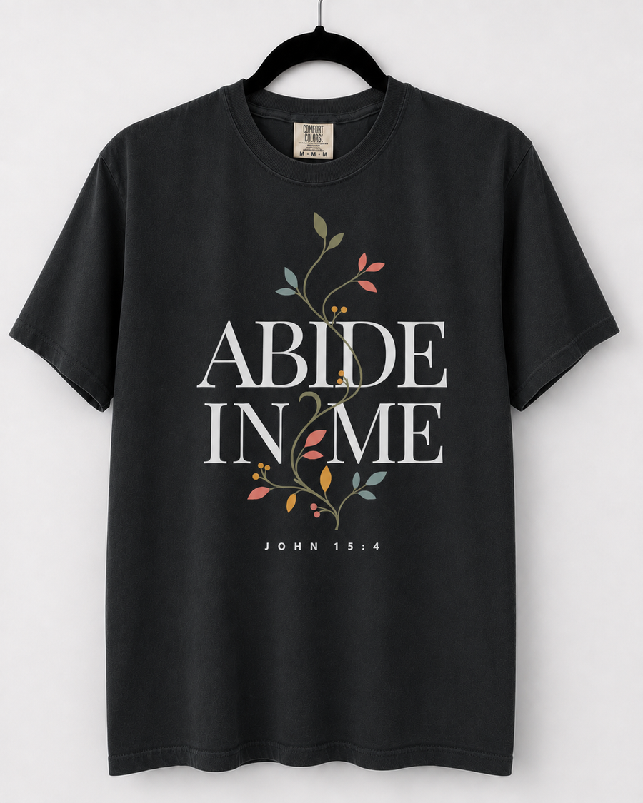 Black Abide in Me front design