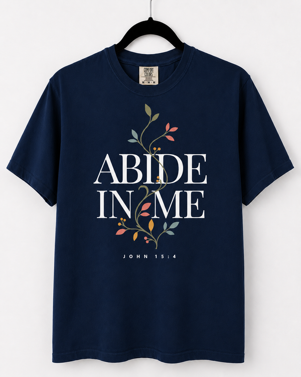 Navy Abide in Me front design [pair|navy|front|1]