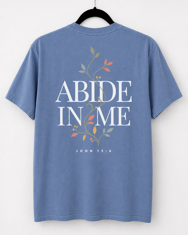 Washed Denim Abide in Me back design [pair|washed-denim|back|2]