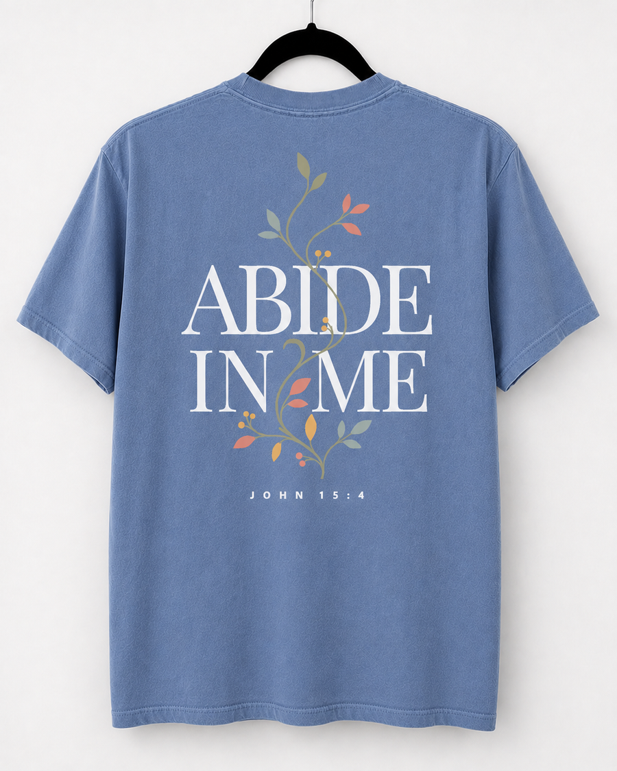 Washed Denim Abide in Me back design