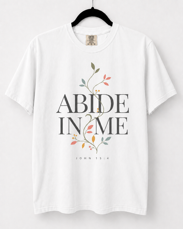 White Abide in Me front design [pair|white|front|1]