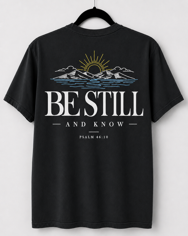 Black Be Still and Know back design [pair|black|back|2]