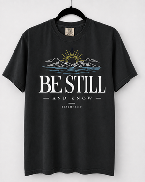 Black Be Still and Know front design [pair|bay|front|1]