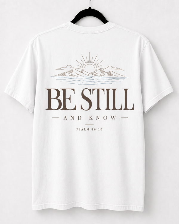 White Be Still and Know back design [pair|white|back|2]