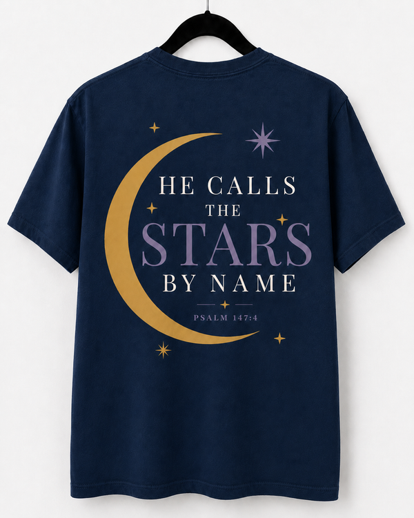 Navy He Calls the Stars back design [pair|navy|back|2]