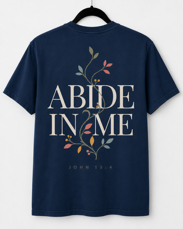 Navy Abide in Me back design [pair|navy|back|2]