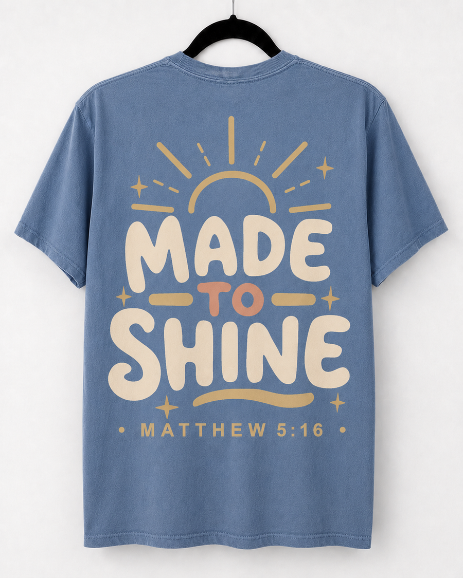 Washed Denim Made to Shine back design