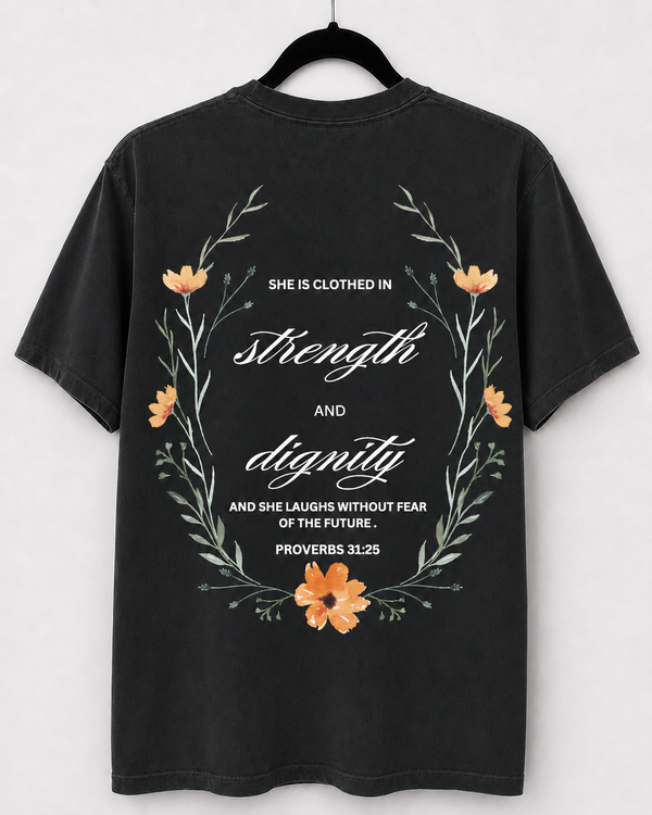 Black Strength and Dignity back design [pair|black|back|2]