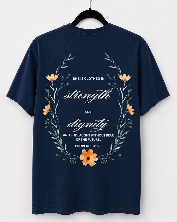 Navy Strength and Dignity back design [pair|navy|back|2]