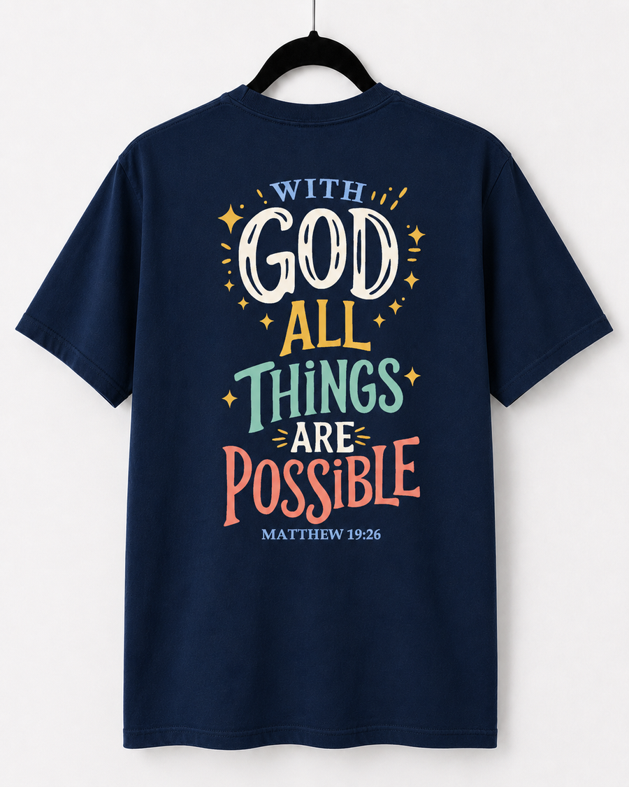 Navy With God back design