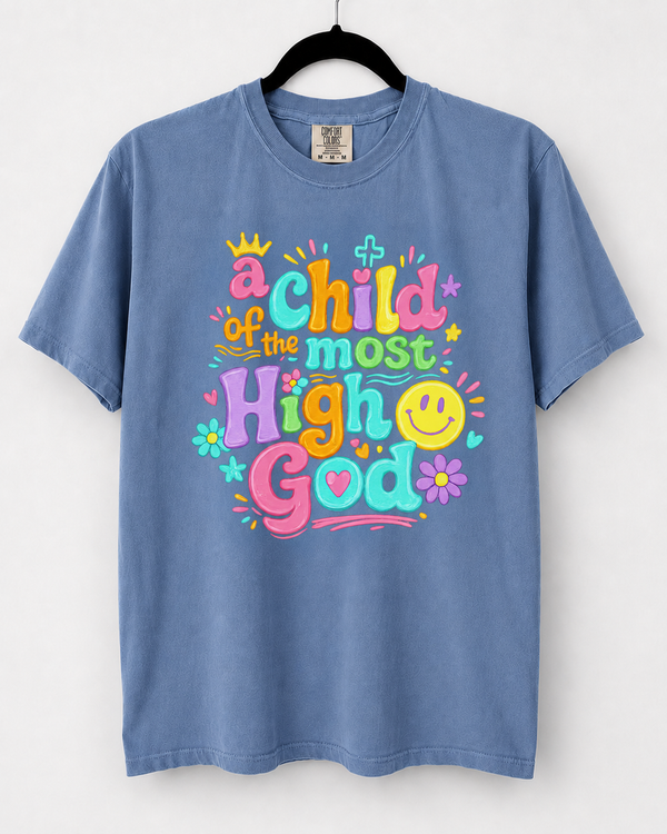 Washed Denim Child of God front design [pair|washed-denim|front|1]