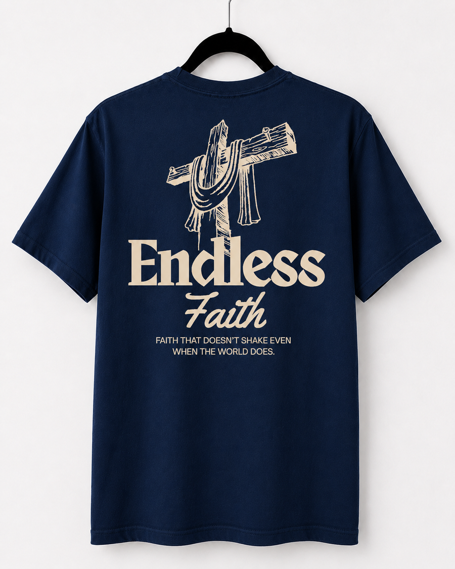 Navy Endless Faith back design