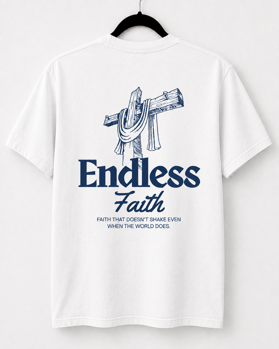 White Endless Faith back design