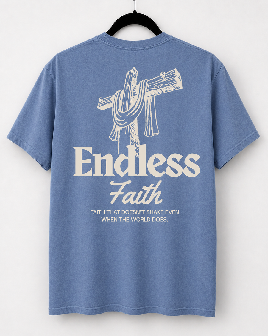 Washed Denim Endless Faith back design