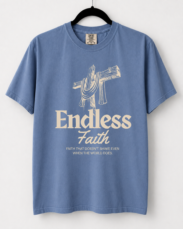 Washed Denim Endless Faith front design [pair|washed-denim|front|1]