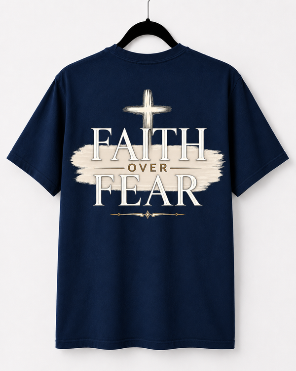 Navy Faith Over Fear back design [pair|navy|back|2]