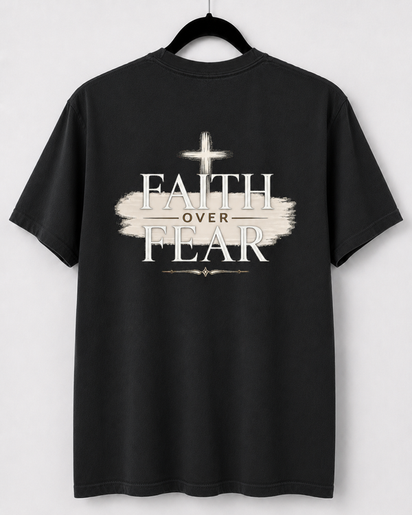 Black Faith Over Fear back design [pair|black|back|2]