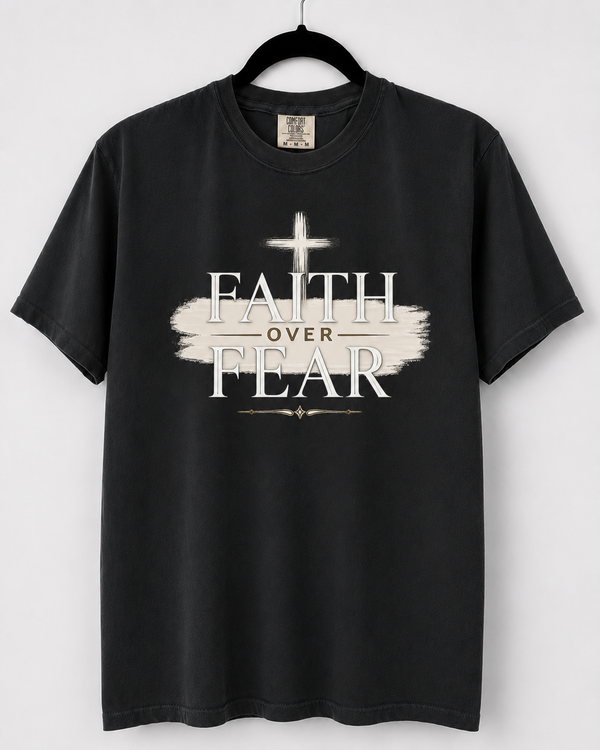 Black Faith Over Fear front design [pair|black|front|1]