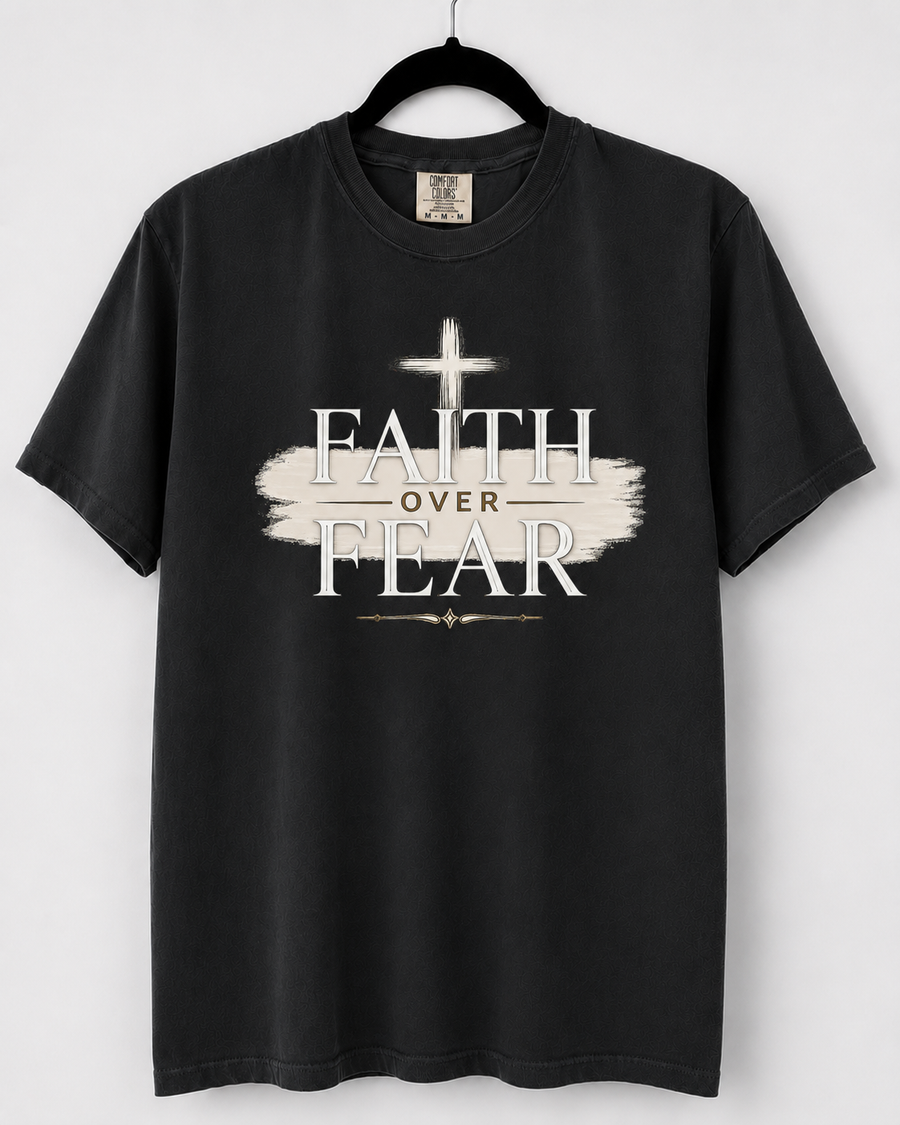 Black Faith Over Fear front design