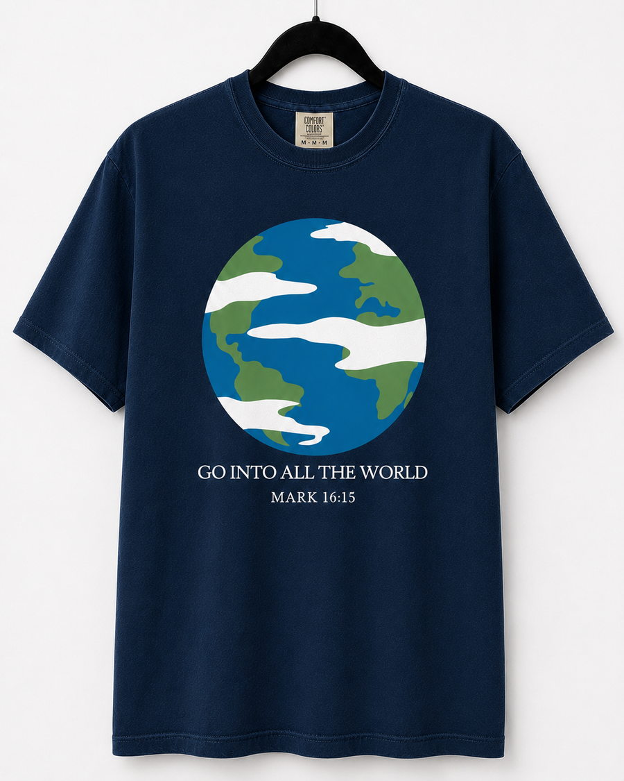 Navy Abide in Me front design