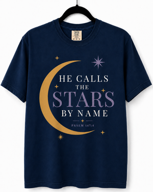 Navy He Calls the Stars front design [pair|navy|front|1]