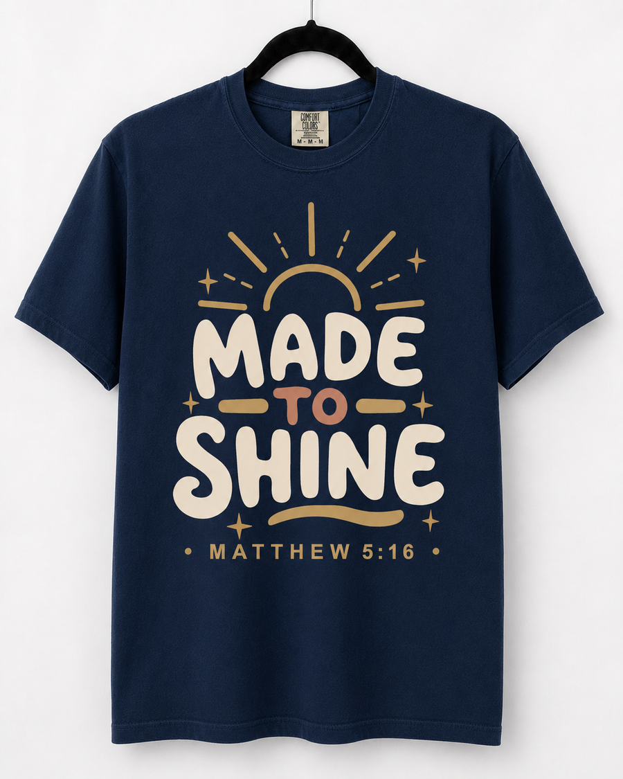 Navy Abide in Me front design