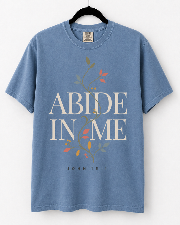 Washed Denim Abide in Me front design [pair|washed-denim|front|1]