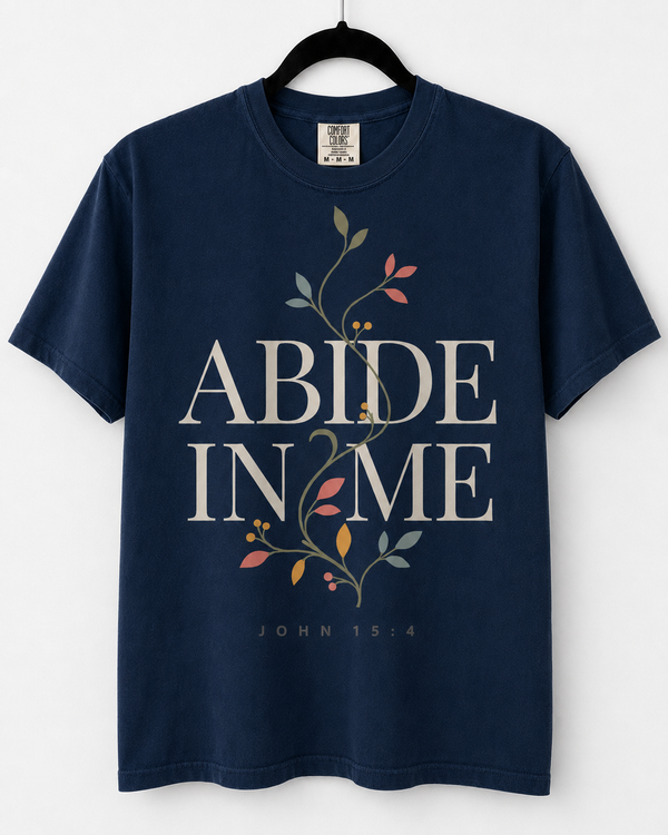 Navy Abide in Me front design [pair|navy|front|1]