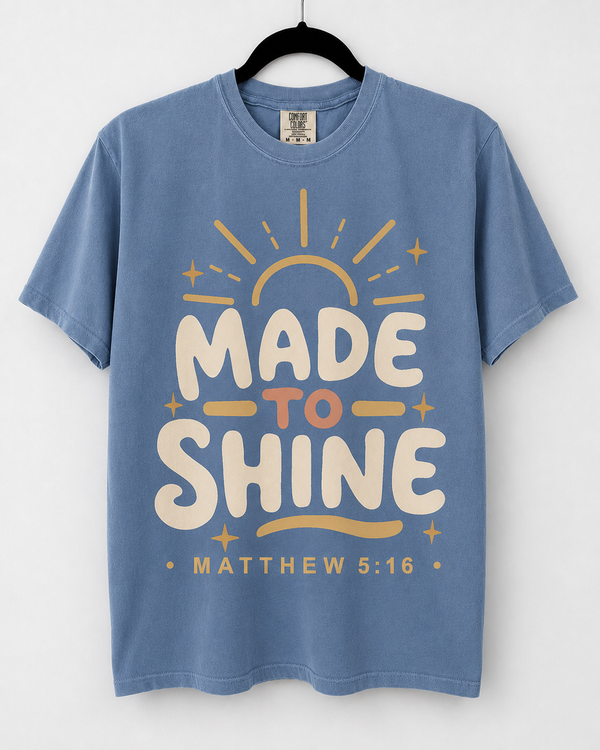 Washed Denim Made to Shine front design [pair|washed-denim|front|1]