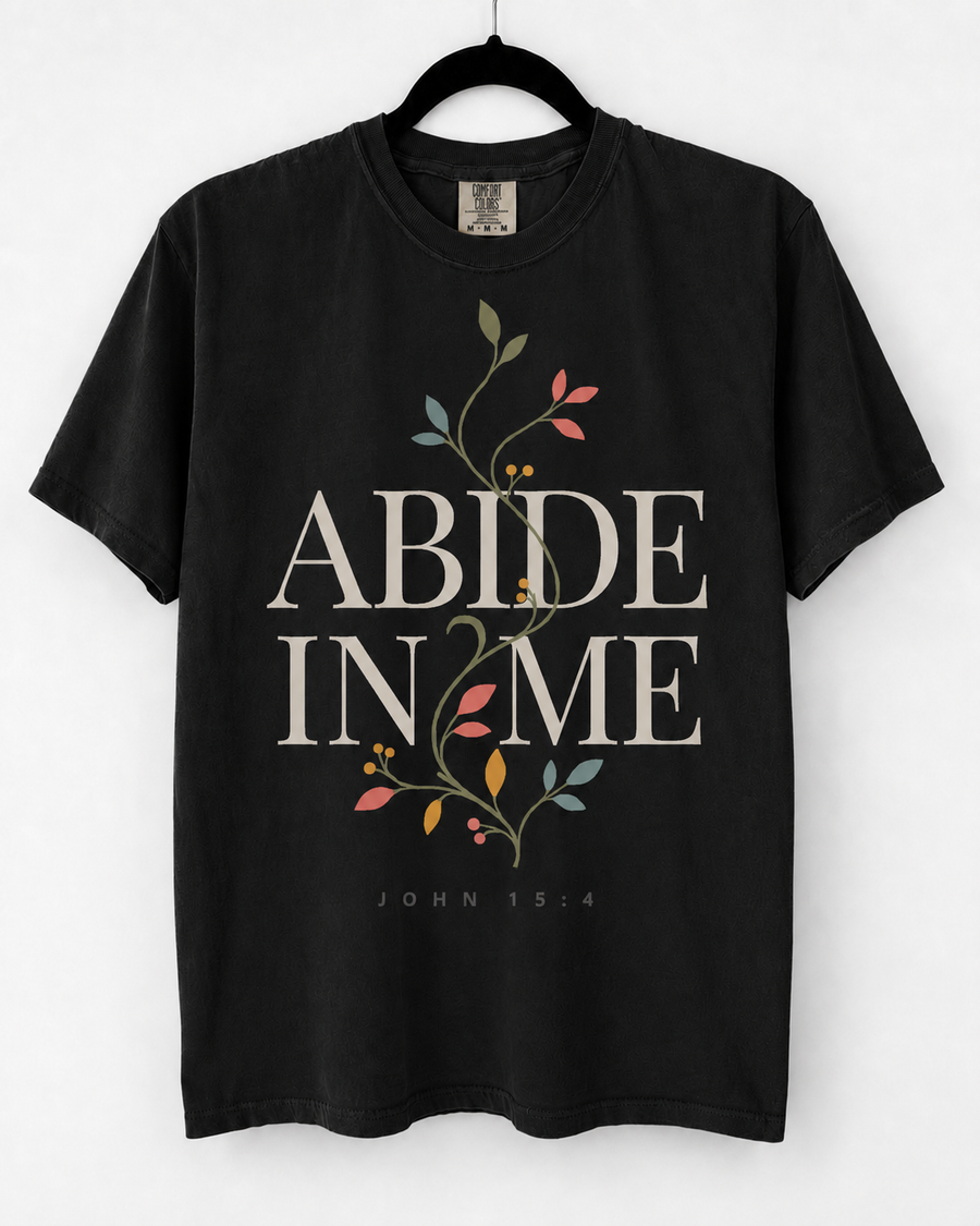 Black Abide in Me front design