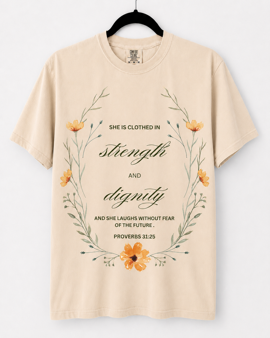 Ivory Strength and Dignity front design