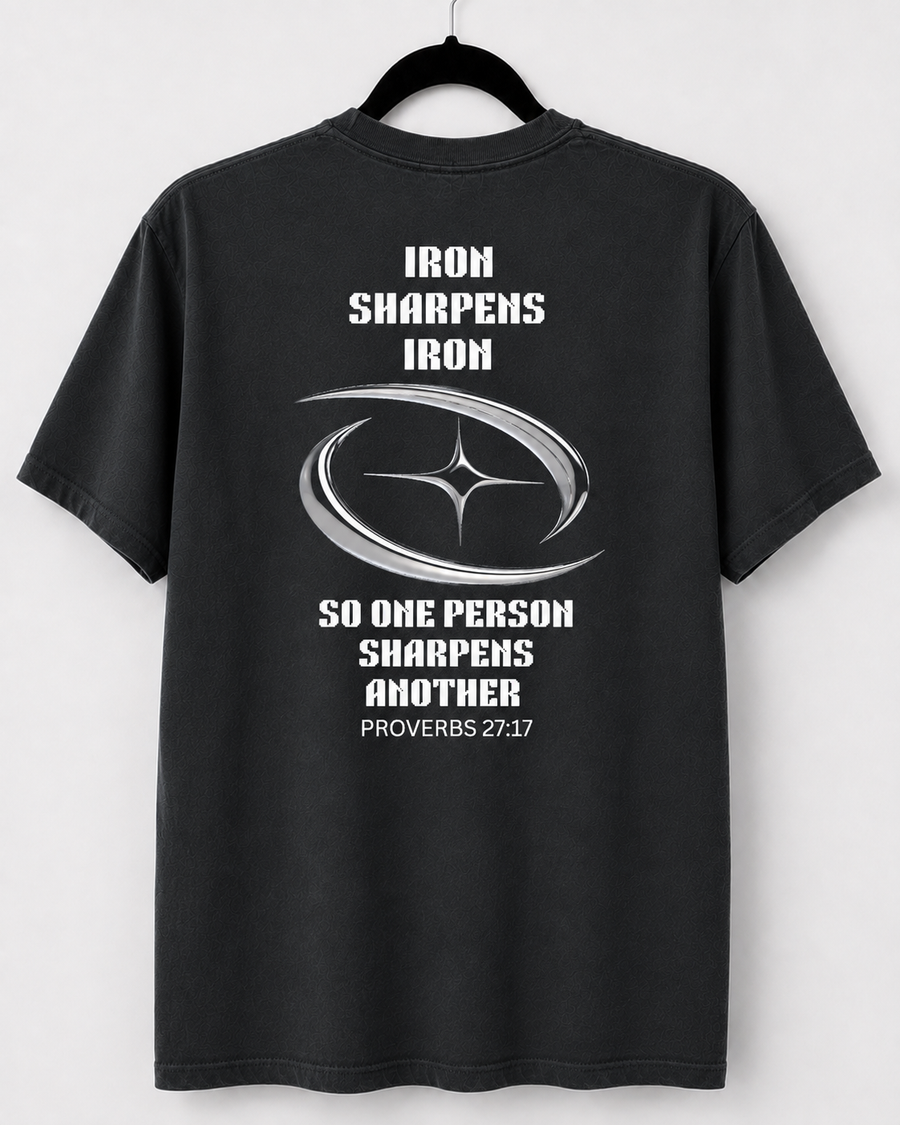 Black Iron Sharpens Iron back design