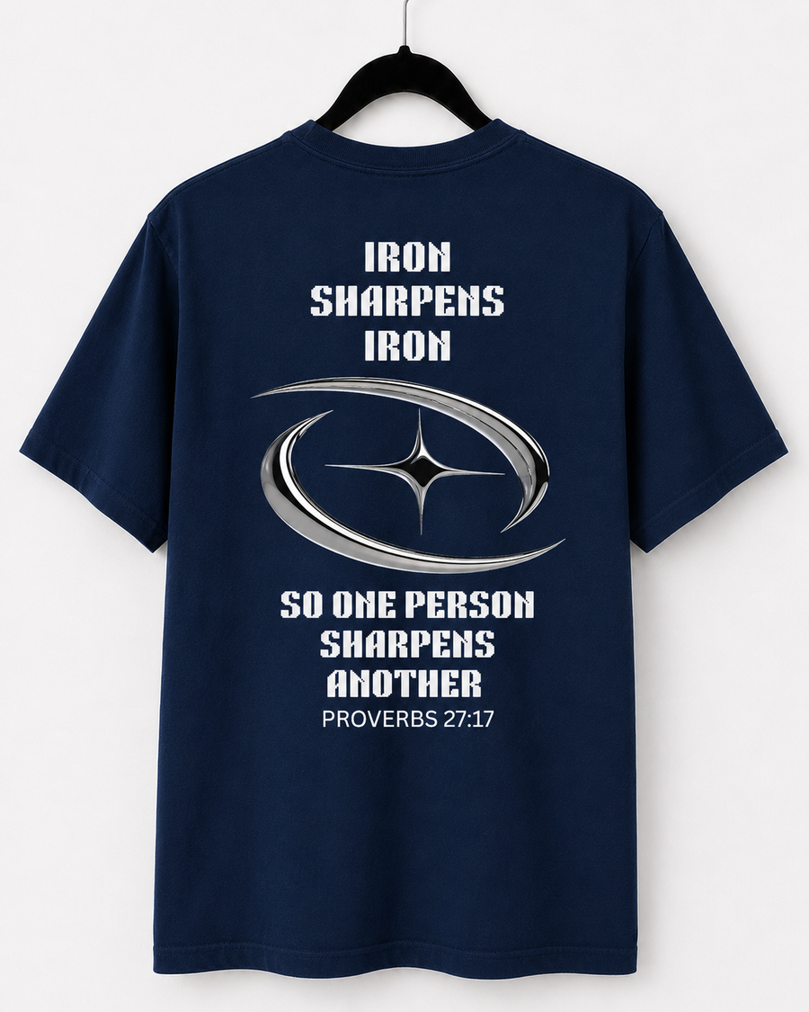 Navy Iron Sharpens Iron back design
