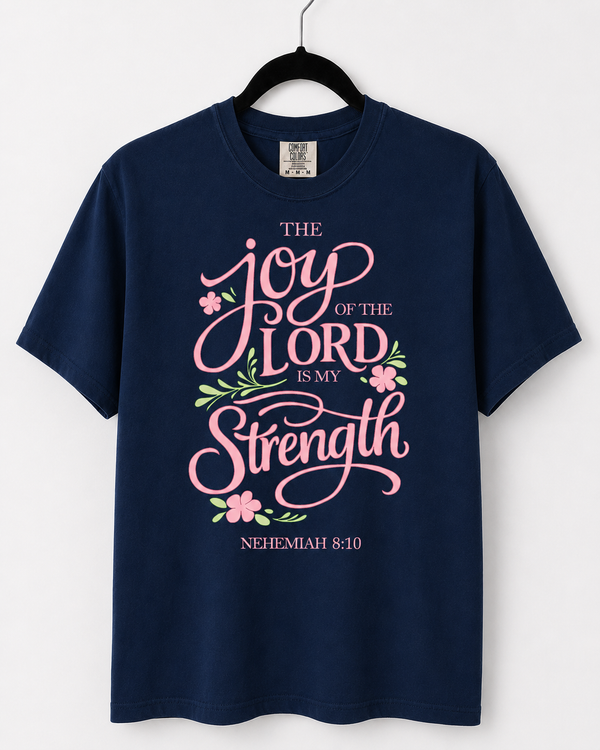Navy Joy of the Lord front design [pair|navy|front|1]