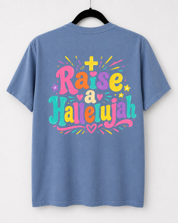 Washed Denim Raise a Hallelujah back design [pair|washed-denim|back|2]