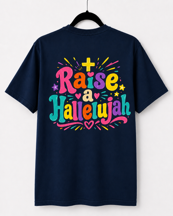 Navy Raise a Hallelujah back design [pair|navy|back|2]