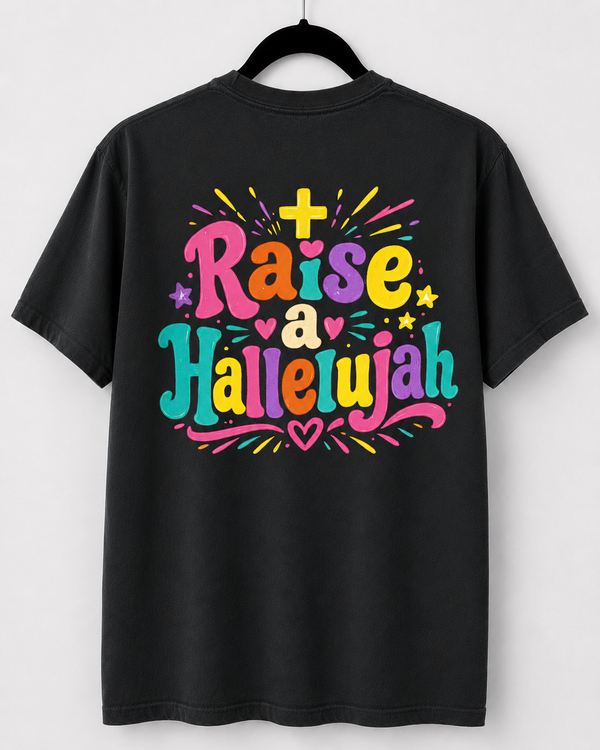 Black Raise a Hallelujah back design [pair|black|back|2]