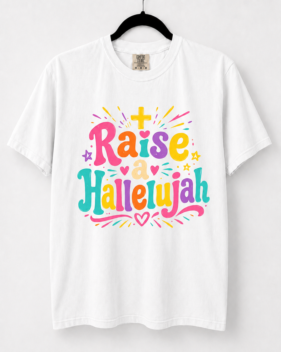 White Raise a Hallelujah front design
